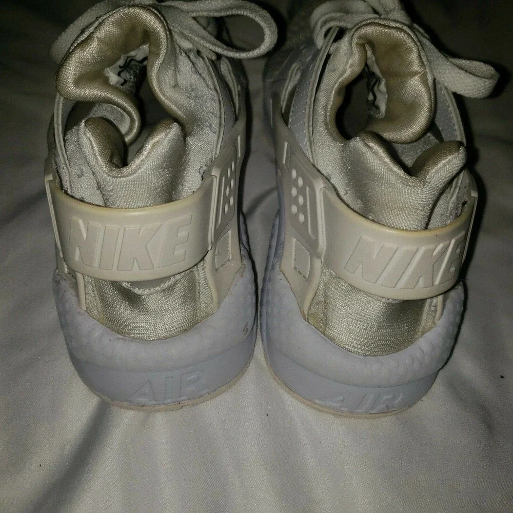 Nike Mens 318429 111 Air Huarache Lace Up Low Top White Sneaker Shoes Size 8‎